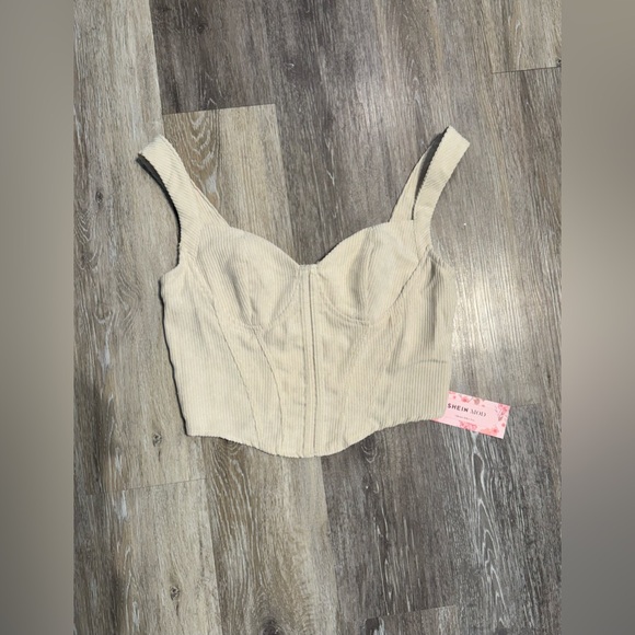 NWT SHEIN MOD ZIP BACK CORD TOP - Picture 2 of 5